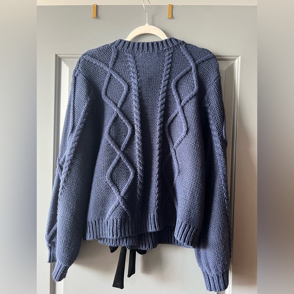 Tuckernuck HYACINTH HOUSE Velvet Bow Bea Cardigan - Picture 4 of 4